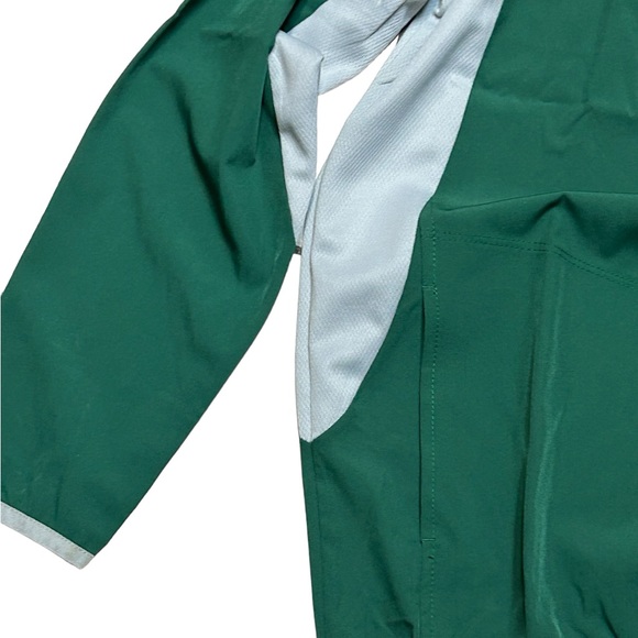 Wire2wire Men's Performance Long Sleeve Baseball Cage Jacket Green/Gray Large - Picture 3 of 4